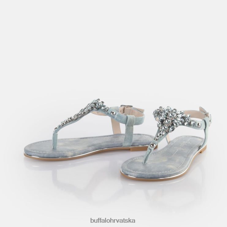 vodeni traper plavi Buffalo capri glam sandale veganske |sandale TDD6T88